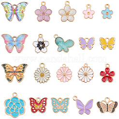 100шт 20 стиля сплава эмалевые подвески&nbsp;ENAM-BM0001-04