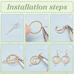 DIY-Sets zum Basteln von Glasohrringen mit Ozeanmotiv&nbsp;DIY-PH0028-74