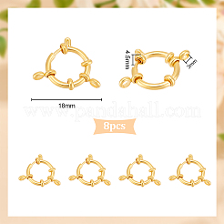 8 шт. ионное покрытие (IP) 304 пружинные кольцевые застежки из нержавеющей стали STAS-UN0059-92A