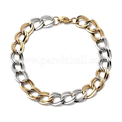 Браслеты из кубинской цепочки из нержавеющей стали 304 для женщин&nbsp;LS-BJEW-D377-01C