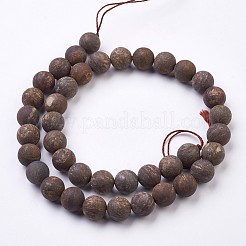 Нити шарик натуральный бронзита G-J376-32-10mm