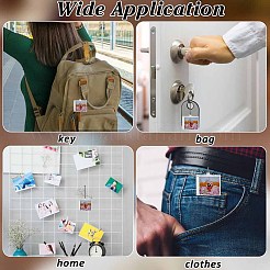 12 комплект пластиковых CD-фоторамок-брелков AJEW-DR0002-05