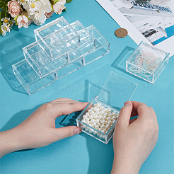 Прозрачные акриловые упаковочные коробки с откидной крышкой&nbsp;CON-WH0085-122A