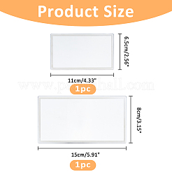 2 Stück 2 Stile selbstklebende Edelstahlspiegel fürs Auto&nbsp;DIY-FH0007-08