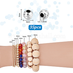 925 стерлингов серебряные шарики Spacer&nbsp;STER-PH0003-84A