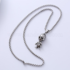 Винтажные подвески в стиле панк из нержавеющей стали 304 с изображением демона из мультфильма для пар MT6736