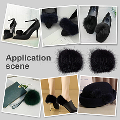 Schuhdekorationen aus Nerzimitat&nbsp;AJEW-WH0518-96