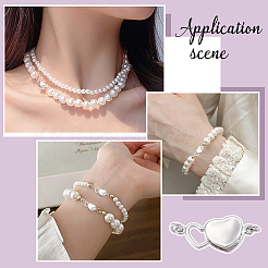 1 шт. застежки-коробочки из стерлингового серебра STER-GO0001-70A