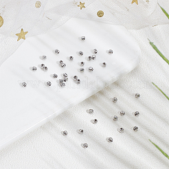 40 шт. 925 бусины из стерлингового серебра с родиевым покрытием STER-GO0001-49