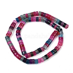 Окрашенные естественный агат бисер пряди G-U030-B01-03