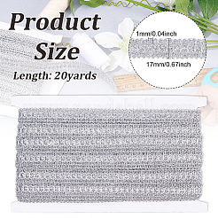 Филигранная кружевная отделка из полиэстера&nbsp;OCOR-WH0047-12B