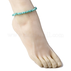 Браслеты на ногу из натуральных окрашенных пресноводных ракушек AJEW-AN00746-02
