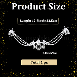 Сплавочная гребенка со стразами для волос &nbsp;MRMJ-WH2007-031P