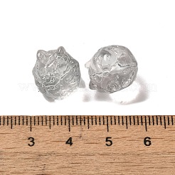透明ガラスビーズ  グラデーションカラー  ドラゴン  ゲインボロ  13.5x13x12.5mm  穴：1mm&nbsp;GLAA-D025-05B