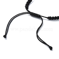 Регулируемые браслеты из сплава с плетеными бусинами BJEW-JB10917