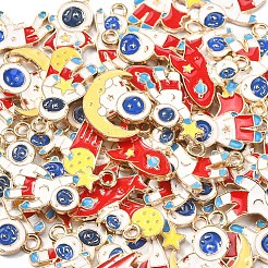 50шт 10 стиля подвески из сплава с эмалью&nbsp;ENAM-CJ0002-97