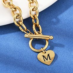 Браслеты с подвесками из нержавеющей стали 304 золотистого цвета NJEW-K284-01G-M