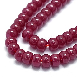 Нити бусин из красного корунда G-G106-O01-01-1