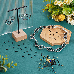 1600 шт. 4 вида стеклянных витых бусин&nbsp;SEED-PH0002-09A