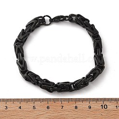 Браслеты из нержавеющей стали 304 с цепочкой из пшеницы для женщин и мужчин BJEW-F488-04EB