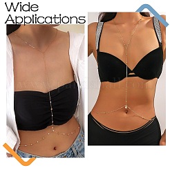 Латунные спутниковые цепи для тела для сексуальных женщин&nbsp;NJEW-CJ00001