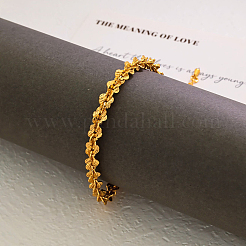 Винтажные 3D-браслеты на ногу из латунной цепочки с цветочным узором для женщин QW1103