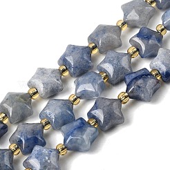 Нити из натурального голубого авантюрина G-Z080-A28-10mm