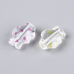 Печатные прозрачные акриловые бусины&nbsp;TACR-T029-11M