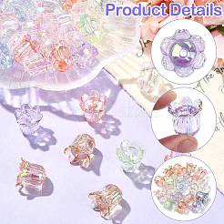 50шт УФ-покрытие прозрачные акриловые бусины&nbsp;MACR-CJ0002-23