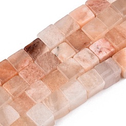 Натуральный розовый авантюрин бисер нитей G-T139-8x8-36B