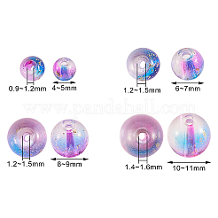 4 стили прозрачные окрашенные распылением стеклянные бусины GLAA-CJ0001-42