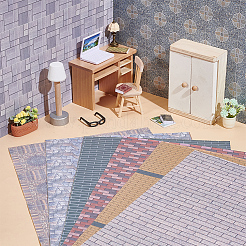 10 лист 10 стиля мини кукольный домик гостиная спальня обои&nbsp;DIY-PH0032-33