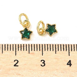 Звезда латунные микро проложить кубического циркония подвески&nbsp;KK-I355-15G