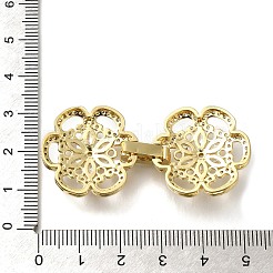 Стойка покрытие цветок латунь микропаве прозрачный кубический цирконий складные застежки KK-H512-05G