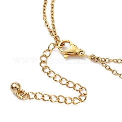Bracelet de cheville à breloque fruit en alliage émaillé&nbsp;AJEW-AN00560-01