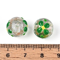 Светящиеся бусины лэмпворк из золота и песка ручной работы LAMP-N035-04C