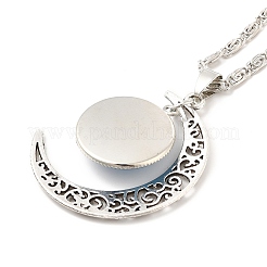 Стеклянная религиозная фея с подвеской в виде полумесяца&nbsp;NJEW-P270-01B