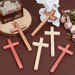 6шт. 3-х цветные деревянные кабошоны WOOD-PH0003-51A