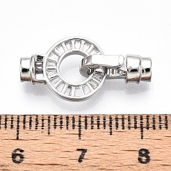 925 серебряная застежка с микропаве из прозрачного кубического циркония STER-T008-03P