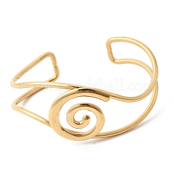 Браслеты-манжеты из нержавеющей стали 304 для женщин&nbsp;BJEW-P387-03G