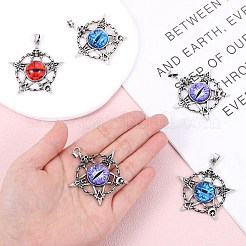 6шт 3 цвета стеклянные подвески&nbsp;FIND-SZ0003-01