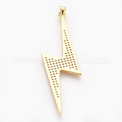 Латунные микро проложить кубического циркония большие кулоны&nbsp;X-ZIRC-E153-11G-NR