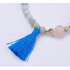 Braccialetti di fascino della nappa&nbsp;BJEW-P190-05D