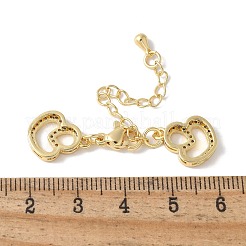 Удлинитель цепи из латуни с прозрачным кубическим цирконием KK-F893-14G