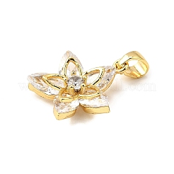 Pendentifs avec zircon cubiques à micro-pavés en laiton&nbsp;KK-R227-01G