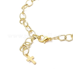 Латунные кабельные цепи и акриловые браслеты для женщин&nbsp;BJEW-JB11611