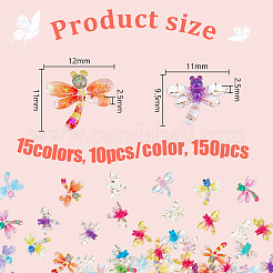 Кабошоны из смолы 150шт 15 стиля RESI-DR0001-04