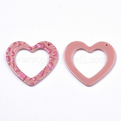 Непрозрачные печатные акриловые подвески&nbsp;MACR-N011-008-D02