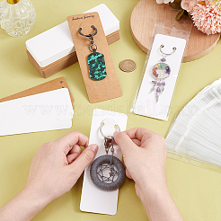 100 шт. 2-х цветные прямоугольные бумажные брелки для карточек-дисплеев CDIS-PH0001-60