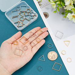 32шт 8 латунных рамки для бусин KK-PH0009-47